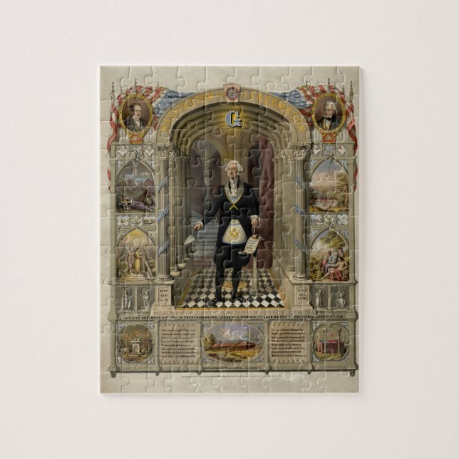 George Washington As A Freemason Portrait, 1867 Jigsaw Puzzle (Vertical)