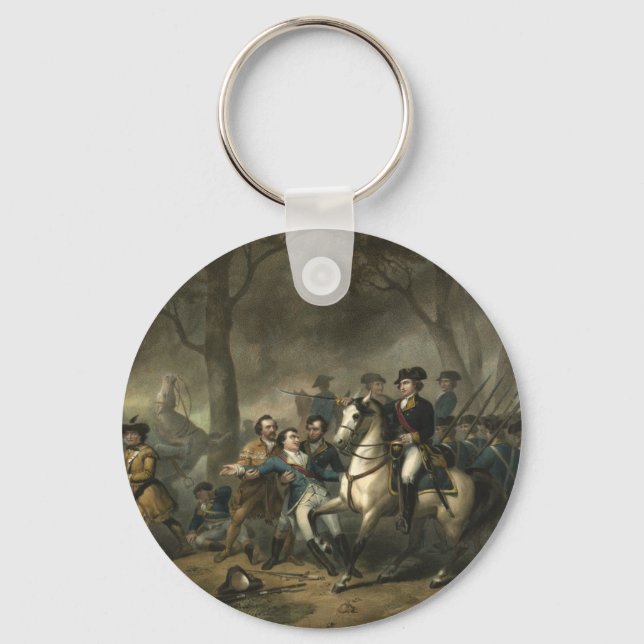 George Washington as a Soldier keychain (Front)