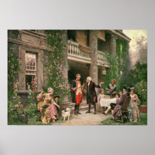 George Washington at Bartram's Garden Poster