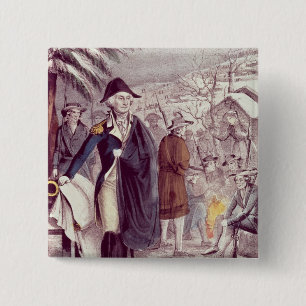 George Washington at Valley Forge 15 Cm Square Badge
