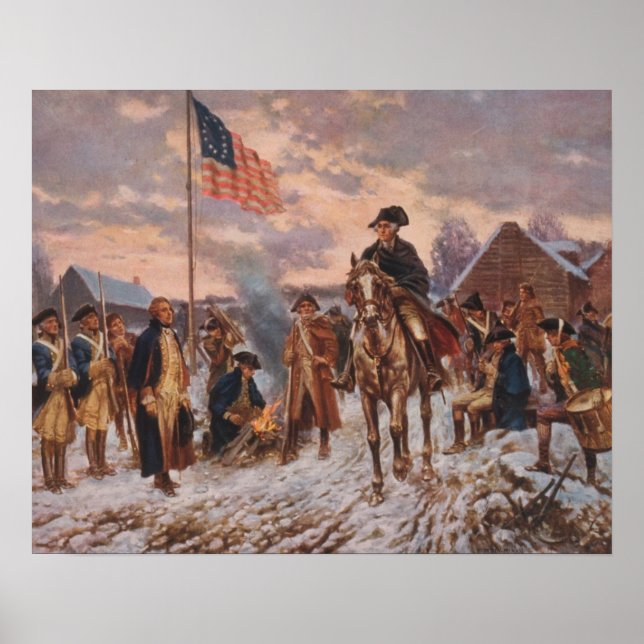 George Washington at Valley Forge, Canvas Poster (Front)