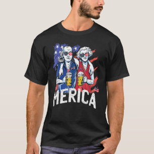 George Washington Benjamin Franklin 4th Of July Me T-Shirt