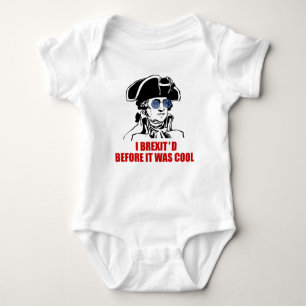 George Washington Brexit 1776 EU Flag Sunglasses Baby Bodysuit
