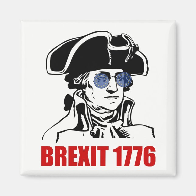 George Washington Brexit 1776 EU Flag Sunglasses Magnet (Front)