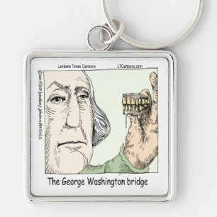 George Washington Bridge & Dentures Funny Gift Key Ring