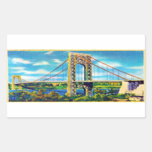 George Washington Bridge, New York City Rectangular Sticker