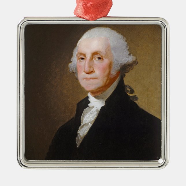 George Washington, c.1821 (oil on canvas) Metal Tree Decoration (Front)