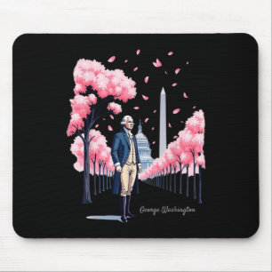 George Washington Cherry Blossom Art Washington Dc Mouse Pad