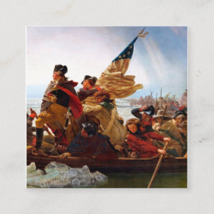George Washington Crossing Of The Delaware River Square Business Card
