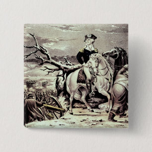 George Washington crossing the Delaware 15 Cm Square Badge
