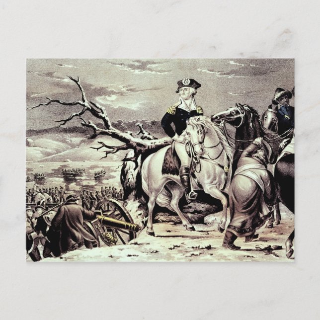 George Washington crossing the Delaware Postcard (Front)