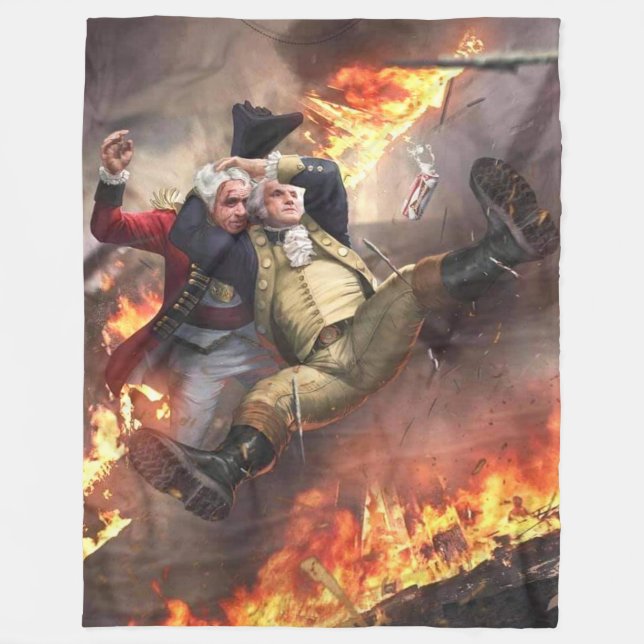 GEORGE WASHINGTON DEFEATS the BRITISH Fleece Blanket (Front)