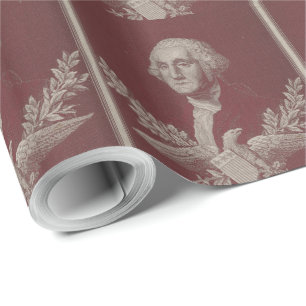 George Washington Eagle Stars Stripes USA Portrait Wrapping Paper