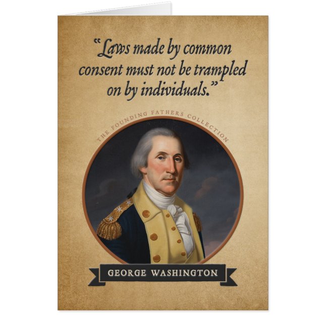 George Washington Founding Fathers Birthday Card (Front)