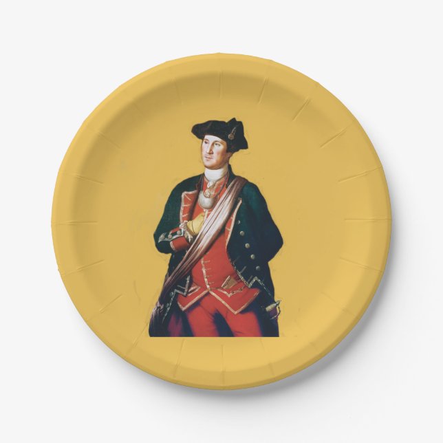George Washington General 🎖️ Historic & Patriotic Paper Plate (Front)