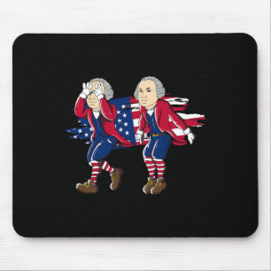 George Washington Griddy American Flag 4th Of July Mouse Pad