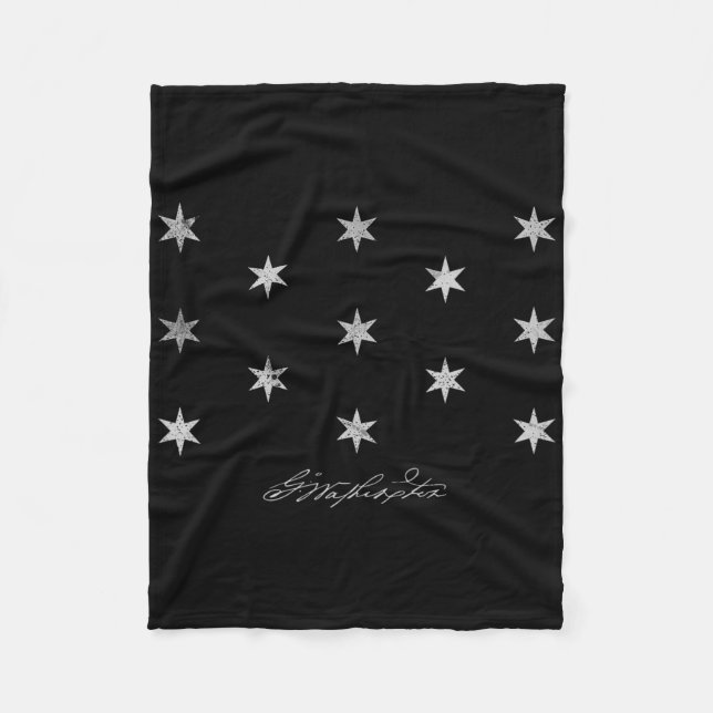 George Washington Headquarter Flag Independence Da Fleece Blanket (Front)