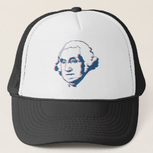 george washington in 3d trucker hat