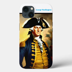 George washington in battlefield attire iPhone 13 case
