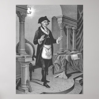 George Washington In Masonic Regelia 2 Poster