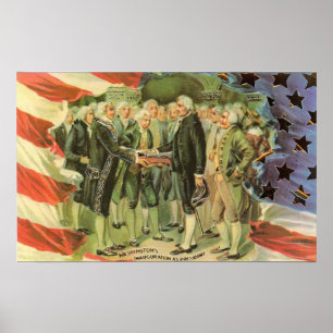 George Washington Inauguration Vintage Poster