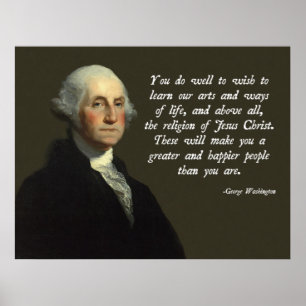 George Washington Jesus Christ Poster