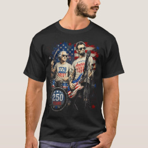 George Washington Lincoln Playing Guitar Abe T-Shirt