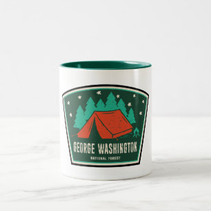 George Washington National Forest Camping Two-Tone Coffee Mug