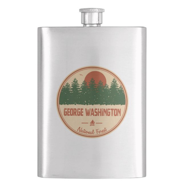 George Washington National Forest Hip Flask (Front)