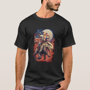 George Washington on a Dinosaur on July 4th Indepe T-Shirt