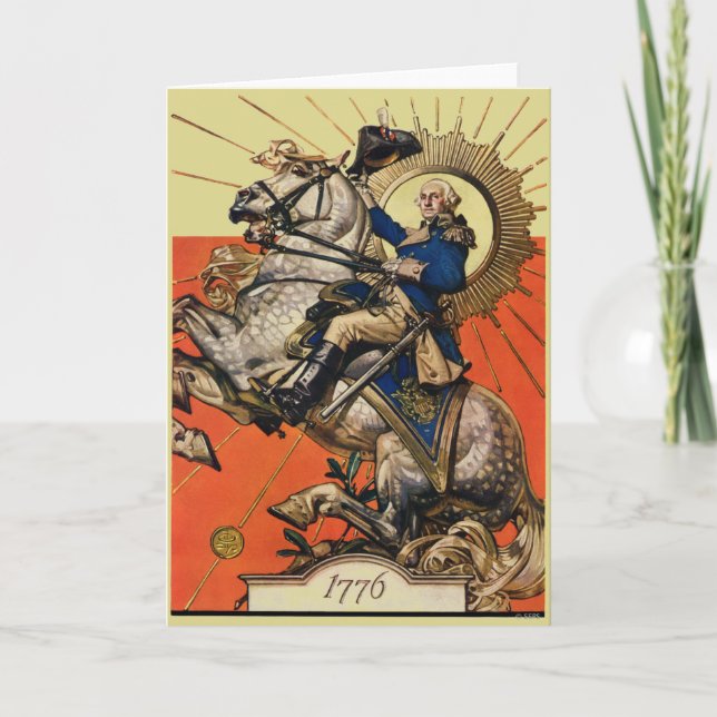 George Washington on Horseback Card (Front)