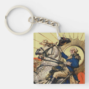 George Washington on Horseback Key Ring