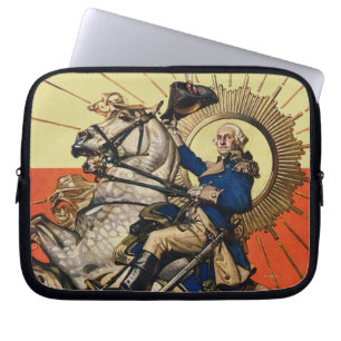 George Washington on Horseback Laptop Sleeve