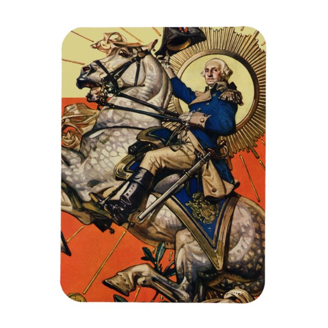 George Washington on Horseback Magnet (Vertical)