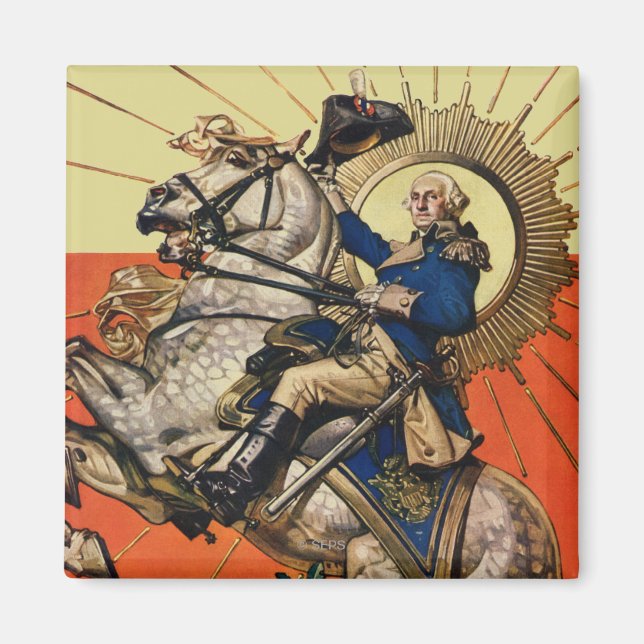 George Washington on Horseback Magnet (Front)