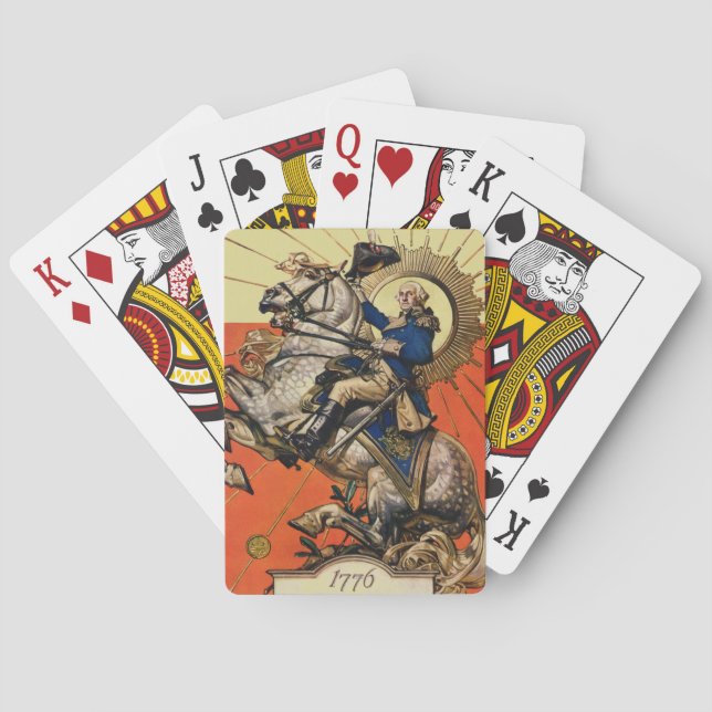 George Washington on Horseback Playing Cards (Back)