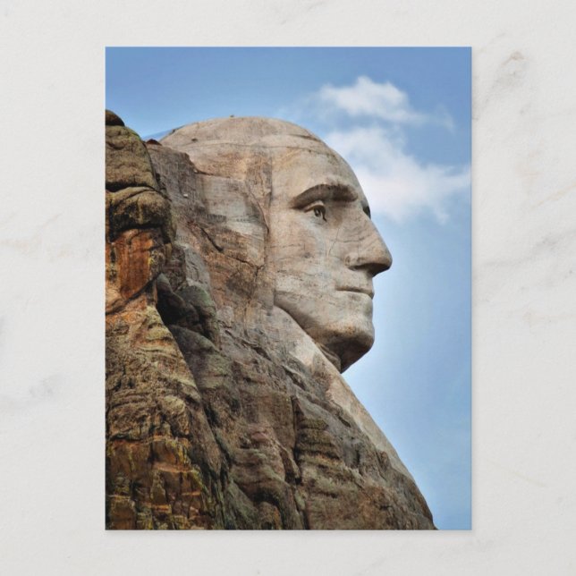 George Washington on Mount Rushmore Postcard (Front)