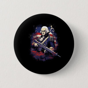 George Washington On The 4th Of July Independence 6 Cm Round Badge