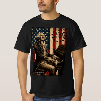 George Washington Playing Piano 250th Anniversary T-Shirt