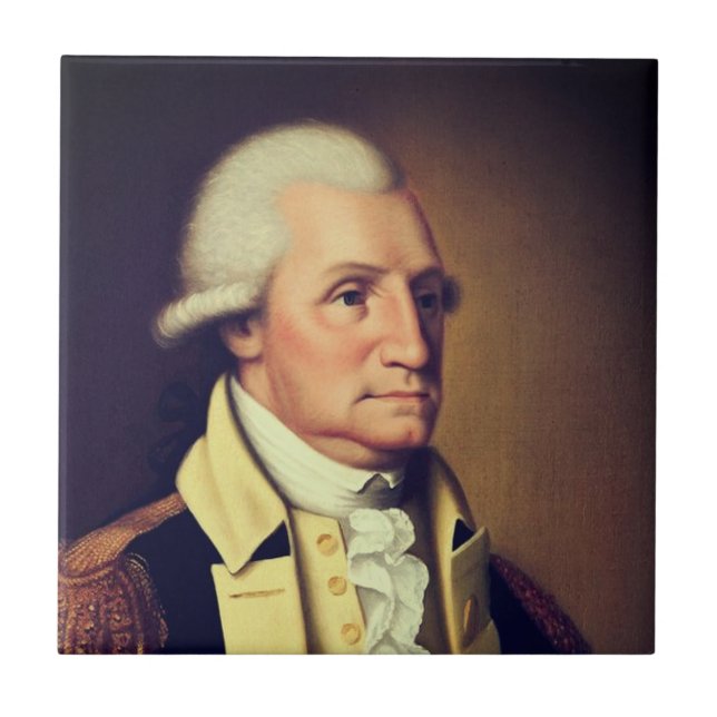 George Washington portrait (1790) Ceramic Tile (Front)