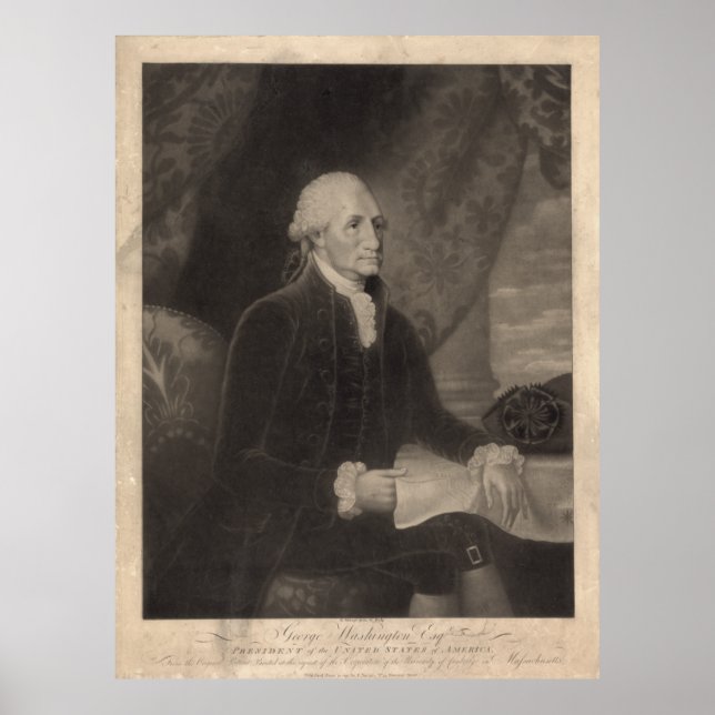 GEORGE WASHINGTON Portrait by Edward Savage Poster (Front)