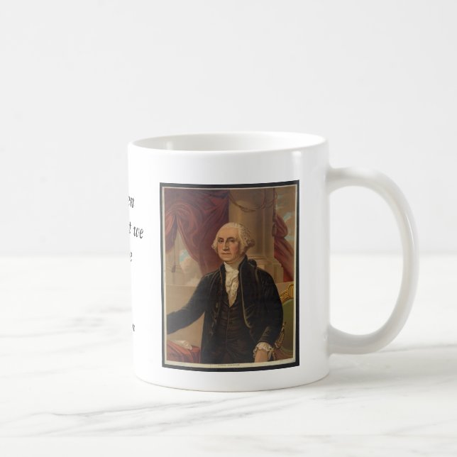 George Washington Portrait & Quote Mug (Right)