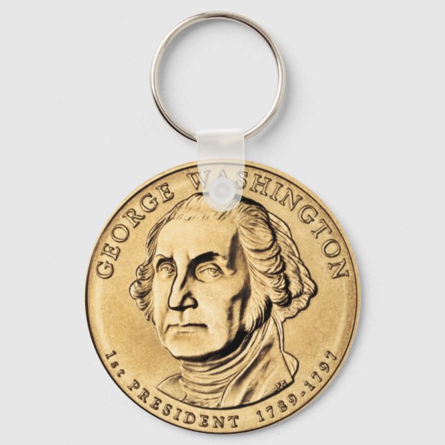 George Washington Presidential $1 Coin Keychain (Front)