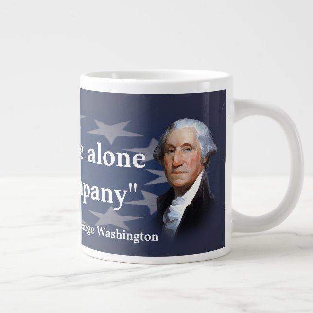 George Washington Quote on Bad Company Large Coffee Mug (Right)