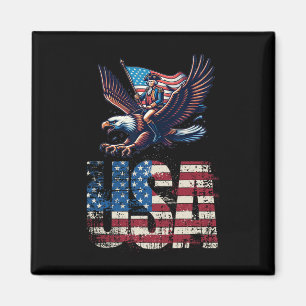 George Washington Riding A Bald Eagle 4th Of July Magnet