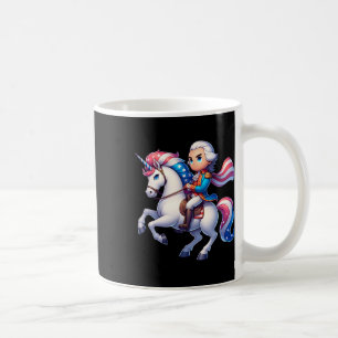 George Washington Riding A Unicorn 4th Of July Vin Coffee Mug