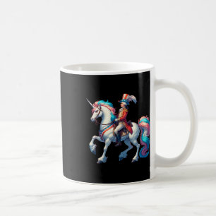 George Washington Riding A Unicorn 4th Of July Vin Coffee Mug
