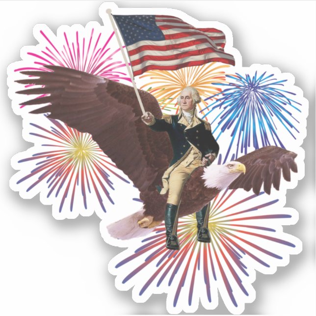 George Washington Riding an Eagle with a Flag (Front)
