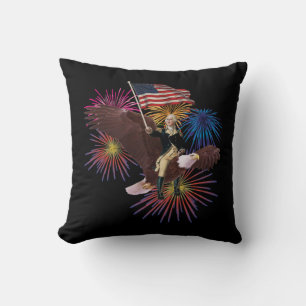 George Washington Riding an Eagle with a Flag Cushion