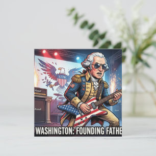 George Washington Rock Star - Founding Father of R Invitation